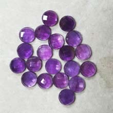 08MM FACETED ROUND CABOCHON AMETHYST(6PCS/BAG)
